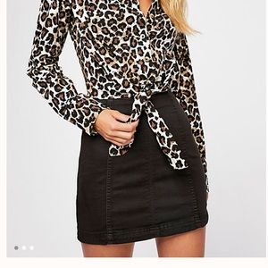 Free People Modern Femme Denim Mini Skirt